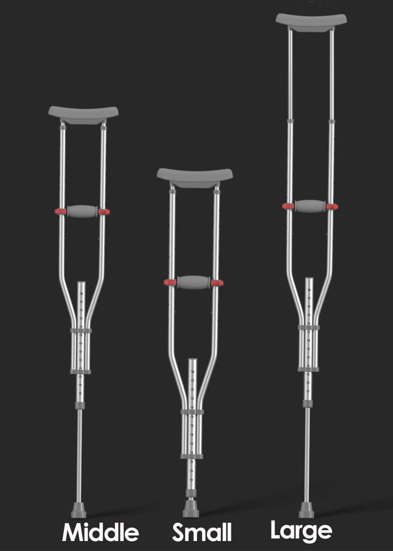 Muletas Axilares Plegables, Muletas Axilares Ajustables, Para Altura 140-195 Cm, Carga 230 Kg, Muletas Axilares Telescópicas, 2 Unidades