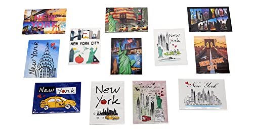 Set 12 Imanes Decorativos Grandes con Diseño NYC