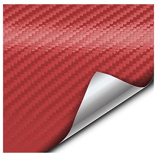 VVIVID® XPO Red Carbon Fiber Wrap Vinyl Roll with Air Release Technology (1FT X 5FT)