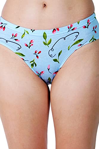 Image of Ladyland Pack of 3 Women Antibacterial Soft Hipster Panty for Regular Uses, Made of 100% Cotton, Grip Fit, All Over Printed Comfortable Panties for Girls, Ladies