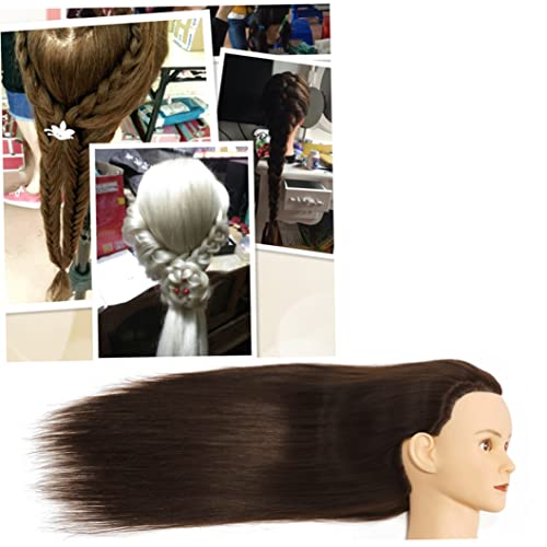 Tête coiffante 24,80 pouces avec cheveux synthétiques pour bijoux et cosmétique - 6
