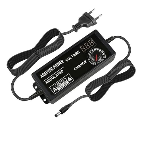 Adaptador de corriente regulable de 3V a 12V 5A con pantalla LED