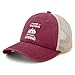 I'm Done Teaching Let's Go Camping Hat for Men Fashion Washed Distressed Deep Rose