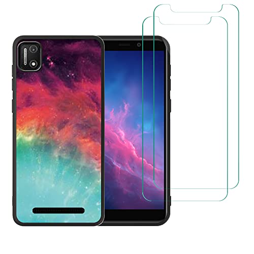 Futanwei for Cloud Mobile Stratus C7 Case & [2 Pack] Glass Screen Protector | Cloud Stratus C7 Phone Case | Cloud Stratus C7 Screen Protectors | Color Starry Sky Pattern | Shockproof Protective Case
