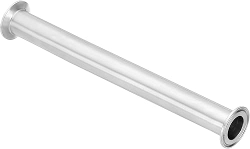 Miniatura 14 de PATIKIL Tubo de tres abrazaderas de diámetro exterior de 1 1/2 pulgadas, tubo sanitario de carrete con brida de virola de 1.988 in