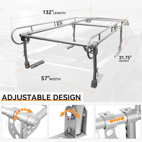 image for Auto Dynasty 1000 LBS Capacity Universal Adjustable Steel Pickup Truck