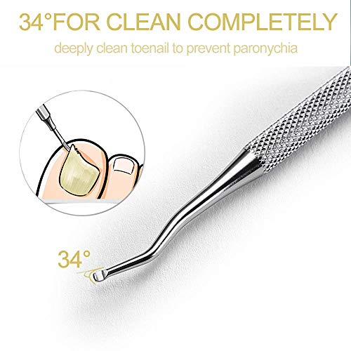 Manicure Tools Pedicure Tools-Multi-Function Double End Nail Lifter, Ingrown Toenail Tool, Callus Remover And Trimmer Cutters Nail Tools With 100% Stainless Steel With Non-Slip Handle #TOP6