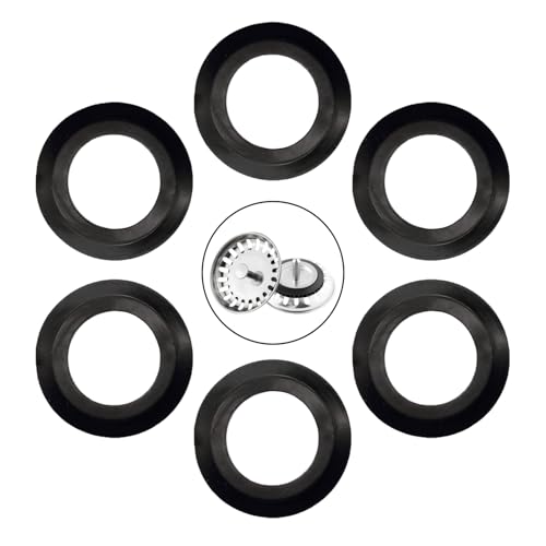 6 PCS Joint D'Évier de Cuisine,Joint en élastomère pour paniers filtrants, Ø extérieur 54 mm, Ø intérieur 32 mm, Accessoires D'Évier,Joint de...