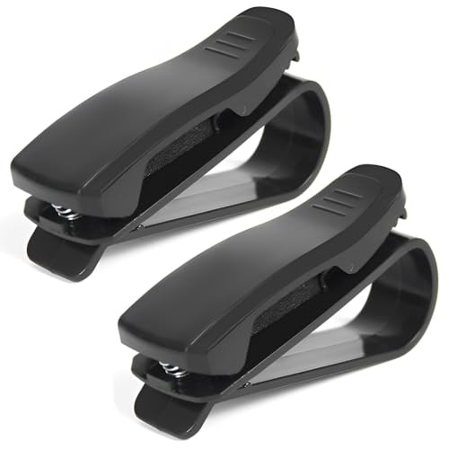 HAMKU Soporte para Gafas de Sol para Coche, plásticos Soporte para Gafas de Sol, Coche, Ticket Tarjetas, Clip Gafas, Soporte para Parasoles de Coche, accesorios coche, accesorios coche interior, Negro