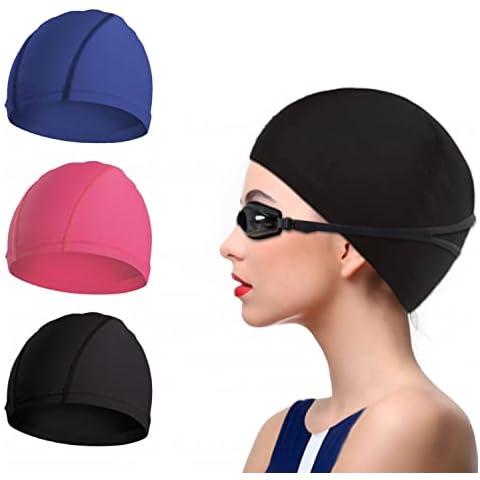 NITAIUN 3-Piece Comfortable Swimming Caps Cover