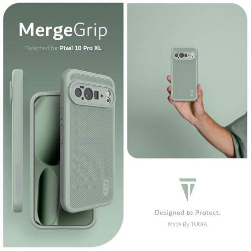 Image of TUDIA MergeGrip Magsafe Compatible for Pixel 10 Pro XL Case - Green Lily
