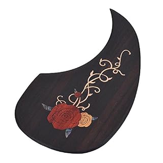 Irfora Garde Pickguard Guitare en Bois Pick pour 40″41″ Guitares acoustiques en Bois ébène avec Motif de Fleurs décoratives - Les Beatles, Paul McCartney, John Lennon, RIngo Starr, George Harrison Irfora Garde Pickguard Guitare en Bois Pick pour 40"41" Guitares acoustiques en Bois ébène avec Motif de Fleurs décoratives – Image 4