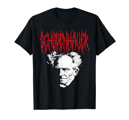 Arthur Schopenhauer Diseño de la filosofía Death-Metal Camiseta
