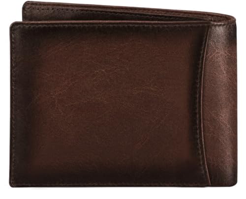 Image of WildHorn Rfid Protected Leather Wallet For Men, Brown Crunch