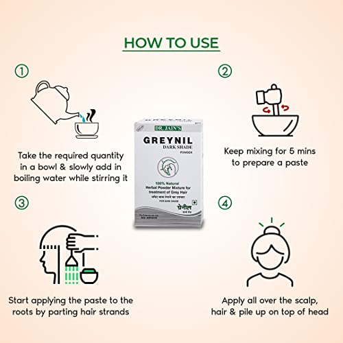 DR.JAIN's Dr. Jainâ S Bypurenaturals Dark Shade Herbal Hair Colour Treatment Powder, 100G (Set Of 4) - Black