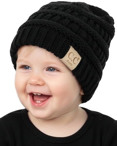 Image of Funky Junque Baby Winter Hat – Cute Newborn Hats, Cozy Warm Infant Beanie, Soft Knit Stocking Stuffer for Babies 0–12 Months