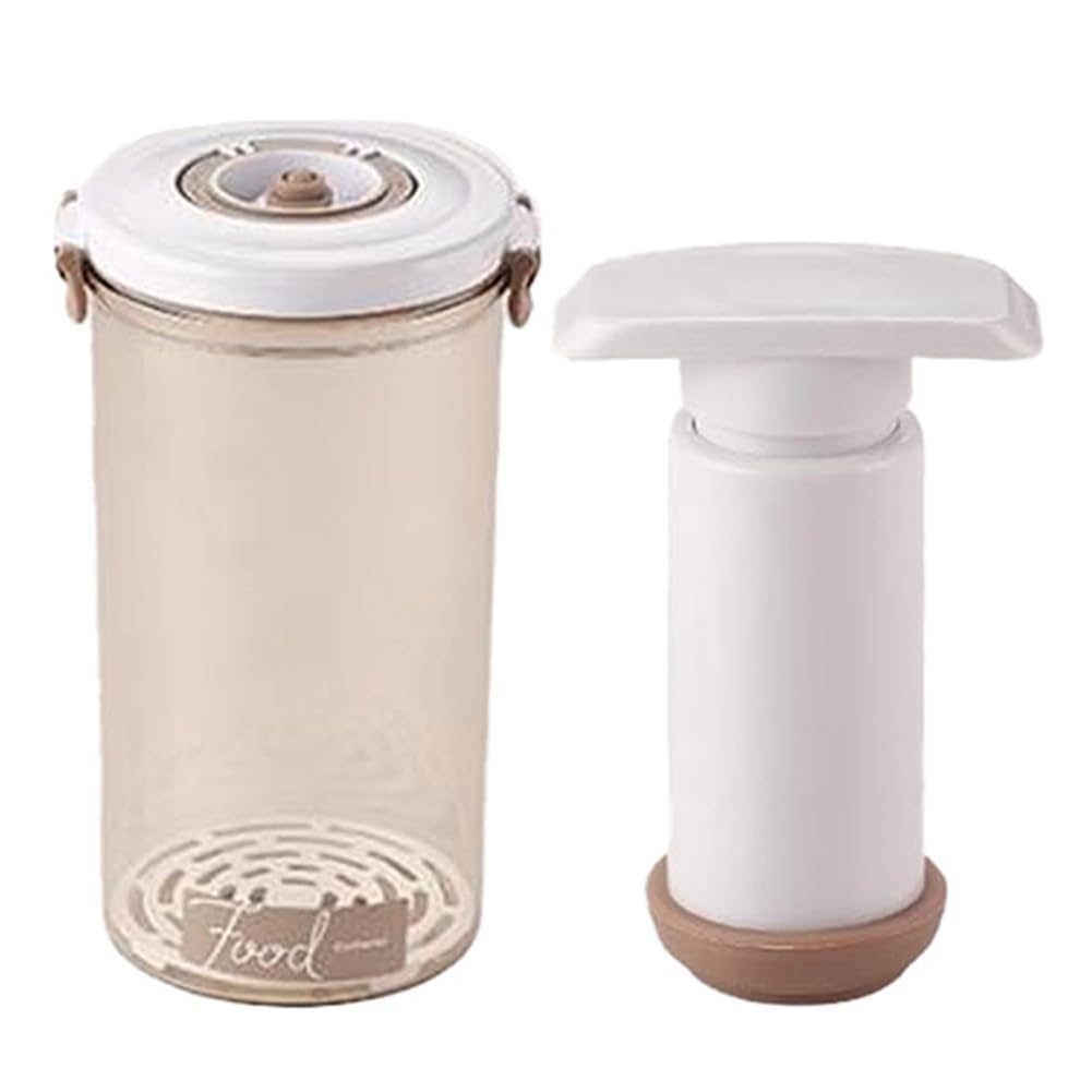 CTRLZS Vacuum Containers for Food Storage with Manual Pump, Portable Pantry Universal Vacuum Sealer 2.3L Easy Install Easy to Use