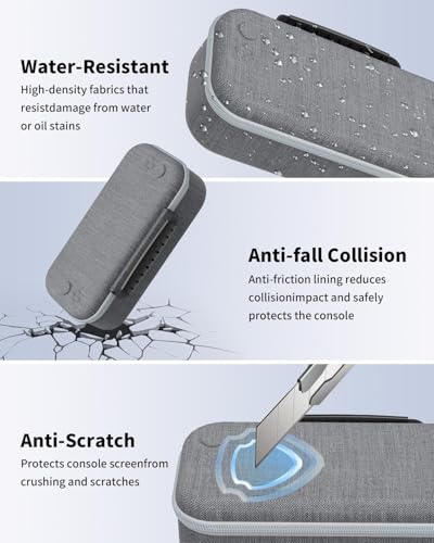 Image of Carrying Case for Nintend0 Switch 2 [7.9''] 2025 with 12 Game Card Slots | Hard Portable Travel Case for switch 2, Storage Bag Protective Pounch for Nintend0 Switch 2 Console and Accessories (Grey)