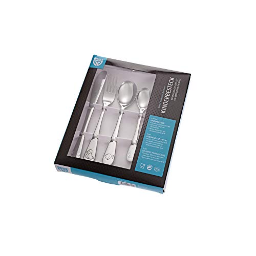 GRÄWE Kinderbesteck Set mit Tiermotiven, 4-teilig, Edelstahl poliert, spülmaschinengeeignet - Image 4