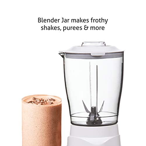 Image of GLEN Polycarbonate Mini Blender Plus Grinder 4045 N Bg, 350 Watt, White