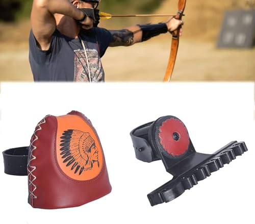 FUNTRESS 6 Arrows Quiver Quick Release Leather Archery Slide-On Quiver Holder Quiver Detach Lock Bow Quiver Quick Release Arrow Quiver (6 Spot)