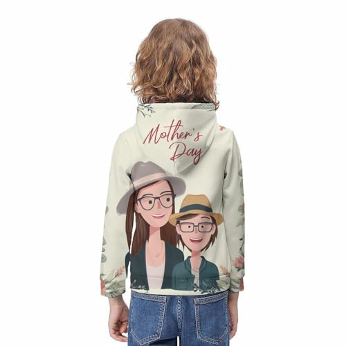 Sweat à capuche multicolore garçon 12-14 ans motif 3D Maman & Fille