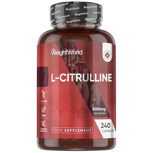 L Citrulline 3000mg - 240 Capsules - 2 Months Supply - Vegan-Friendly & Gluten-Free L Citrulline Powder Capsules - Non-GMO & Magnesium Stearate-Free Supplement