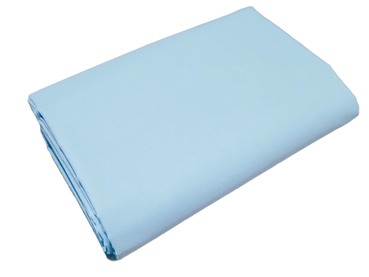 Puff Poly Cotton Plain Fabric (2.5 Mtrs) | Mercerised Dyed Solid Unstitched Dress Material | 89 cm Width Cloth for Kurti, Palazzo, Tops & Shirts | Garment Stitching Fabric – Sky Blue-image-11