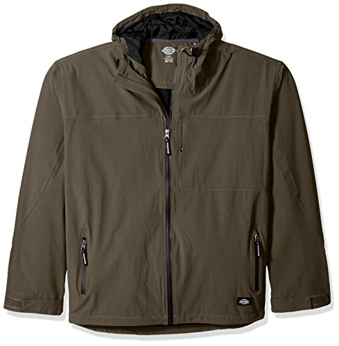 Dickies Men's Performance Waterproof Breathable Jacket with Hood Big, Moss, 3X