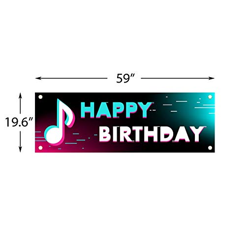 image for Happybell TIK Tok Happy Birthday Banner Birthday Decorations Yard Sign