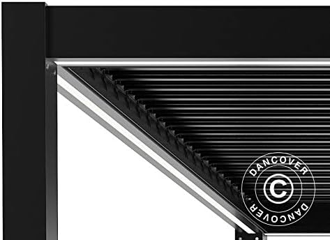 Close-up of closed roof louvers