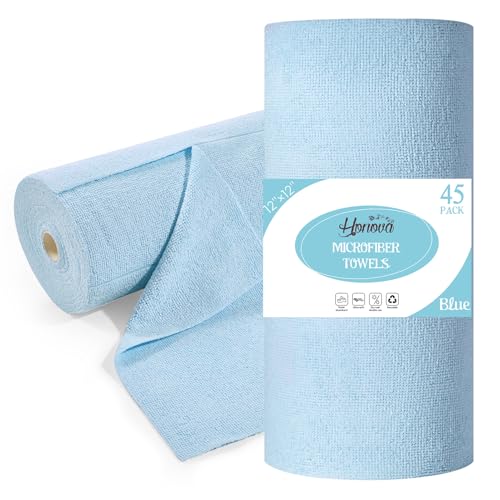 Honova Microfiber Cleaning Cloth Roll 45 Pack, 12