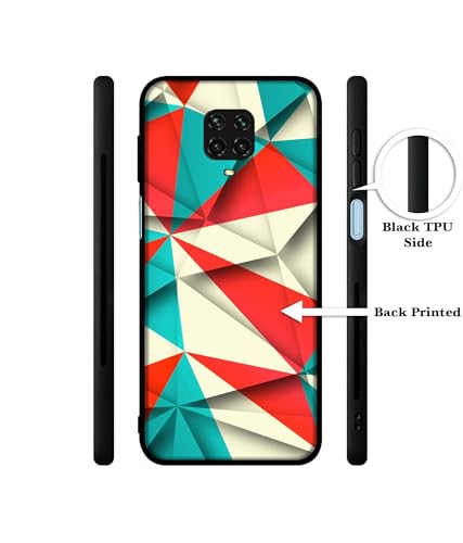 Image of Red Blue White Pattern Design Premium 2D Printed Metal Back Case Cover for Mi Redmi Note 9 Pro /Note 9 Pro Max /Poco M2 Pro