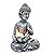 Yiosax Solar Buddha Statue - Outdoor Zen Sculpture With Flickering LED Lotus Light - Waterproof Garden Decor Gift - 11.81 Inch