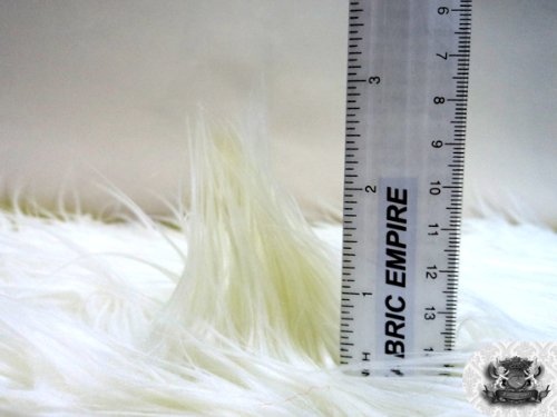 Faux/Fake Fur Mongolian Ivory Fabric by The Yard