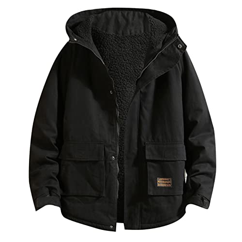 Veste polaire homme chaude pour affronter l'hiver en doudoune noire