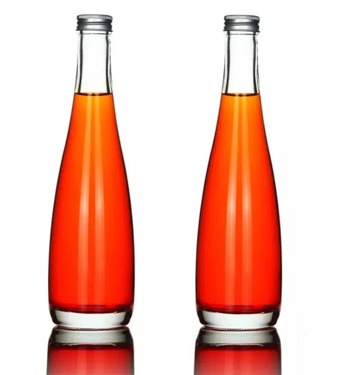 Buy HEETINA Clear Glass Bottles with Cork Lids and PVC Shrink Capsules