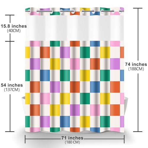 Rideau de douche moderne sans crochet pour stopper les éclaboussures