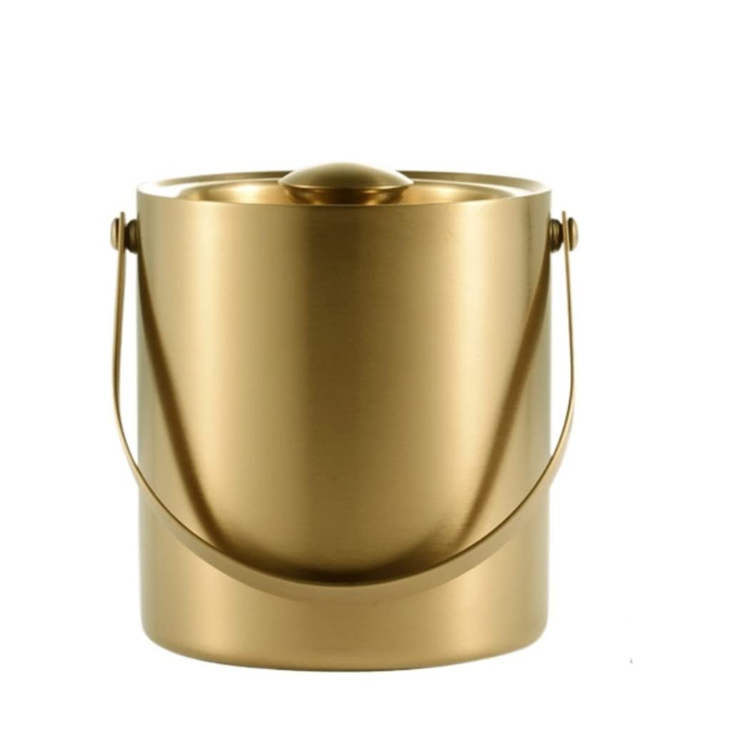 Cubitera Champanera Cubo De Champán, Cubo De Hielo De Acero Inoxidable, Contenedor Creativo De Cubitos De Hielo Para Bar, Cubo De Hielo, Almacenamiento En Frío Cubiteras Para Botellas ( Color : Gold ,