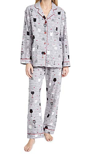 PJ Salvage Women's Loungewear Flannels Pajama Set, Grey, S