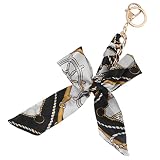 TENDYCOCO 1 Pc à Main Portable Arc de Mode de Stockage Noeud Bowknot Soie Décor Beau Porte- Clés Ruban Clé Keychian Anneau Délicat Approvisionnement pour à Main Conçu Fourre- Tout