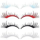 beinkmake 4 Pairs Car Eyelashes for Headlight Reflective Colors Headlight Lamp Stickers for Vehicles Auto Body Car Scooter Motorcycle Decoration