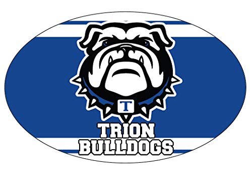 R and R Imports, Inc Trion High School Bulldogs Georgia Sports Team Oval Car Fridge Magnet