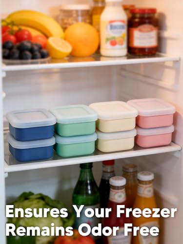 Image of 8PCS 1 /2 Cup Silicone Freezer Molds with Lid, 4oz Soup Freezer Molds