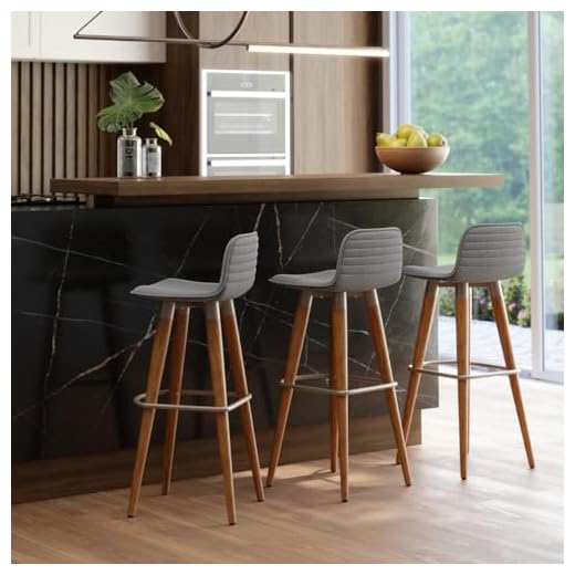 Kit 3 Banquetas Altas Para Bar e Cozinha Champagne Decor