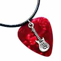 ネックレス・ペンダント ROMANTINUER SN179 Pick Pendant Leather Necklace Personalized Guitar Pick Pendant Mens Leather Necklace Gift