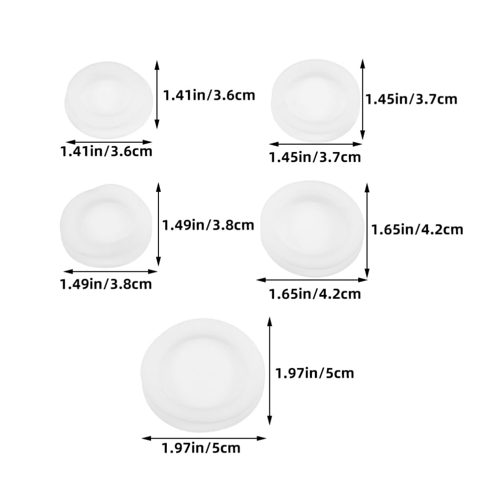 Toddmomy 10pcs Universal Rubber Piggy Bank Stopper Replacement Mixed Size White Rubber Coin Bank Closure Multi-Purpose Round Plug for Saving Box