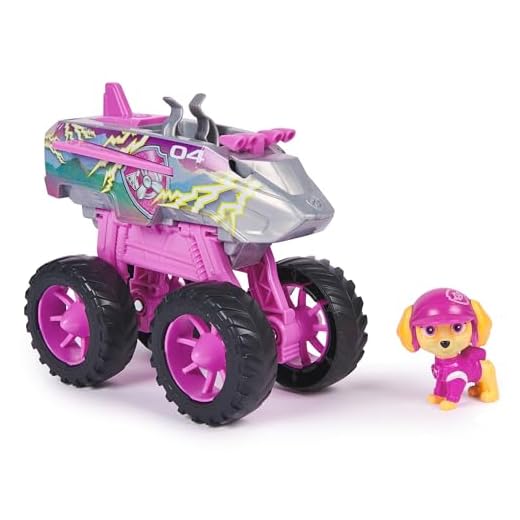 PAW PATROL Rescue Wheels - Skyes Flug-Monstertruck mit Verwandlung in Jet-Modus und Skye Hundefigur, Spielzeug für Kinder ab 3 Jahren