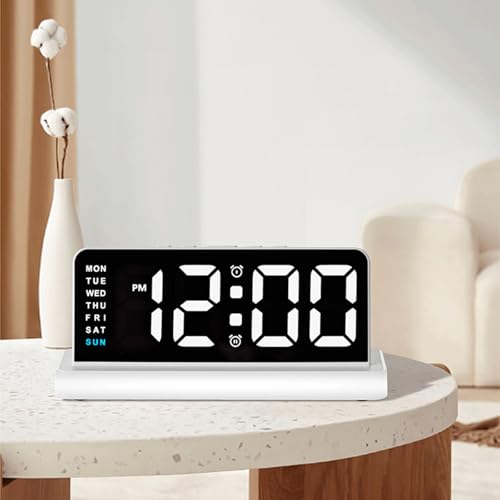 Horloges numériques LED avec réveil numérique de nuit et date - 3