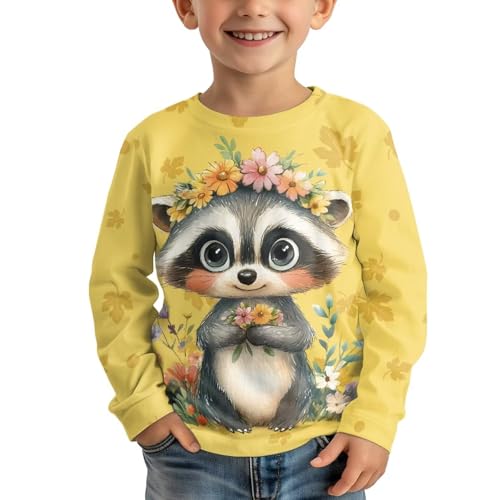 Image of Long Sleeve Shirts for Girls Winter Tops 3-16t Cartoon T Shirts for Fall Clothes